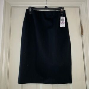 Women’s Macy’s Essentials INC Deep Black Stretch Pencil Skirt 6 NWT